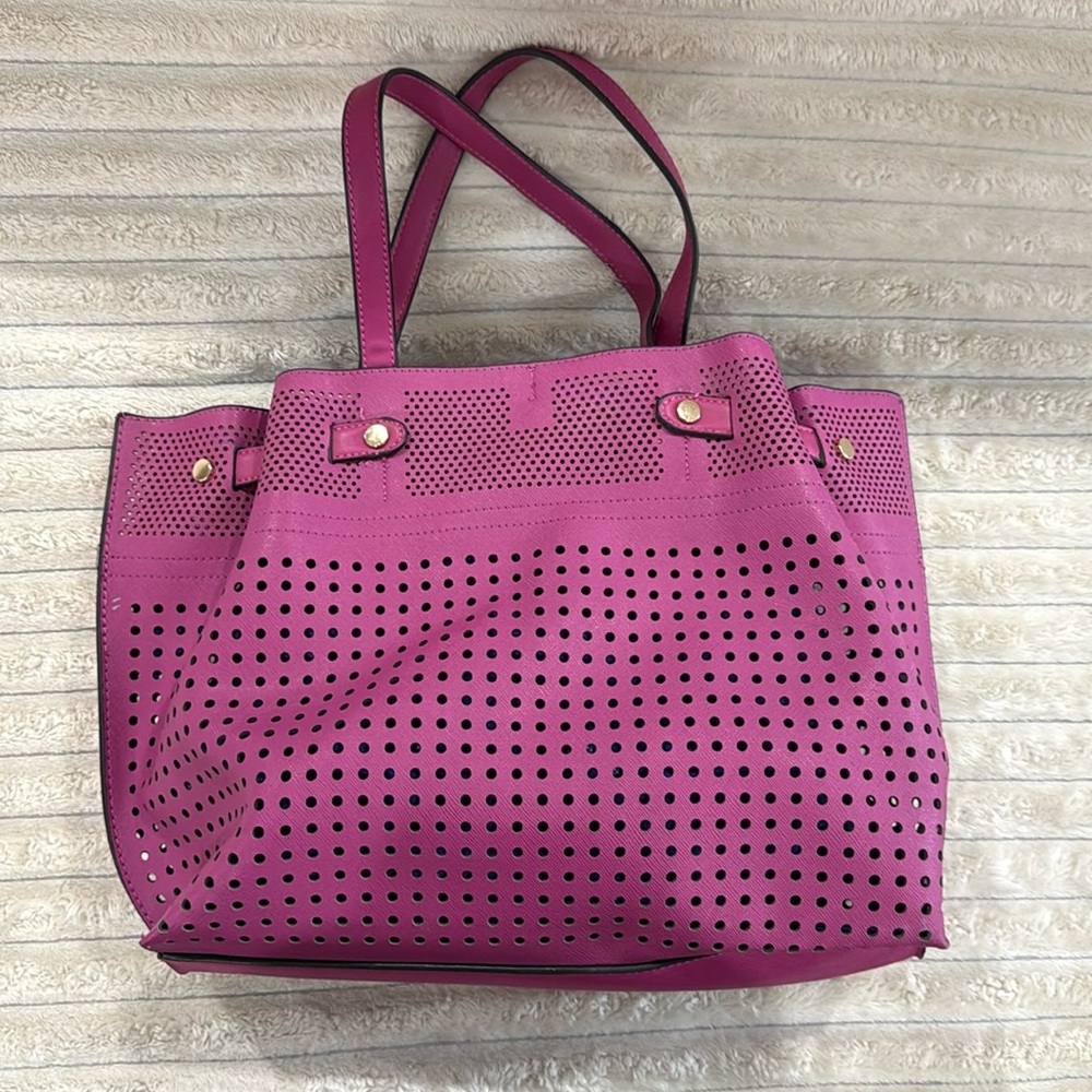 Urban Expressions Pink Handbag / Shoulder Bag with Perforations